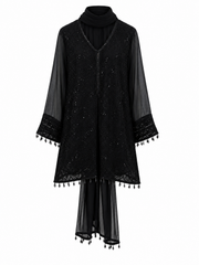 Noir Celeste Embellished Four-Piece Set / 4-Piece Coordinated Set / Classic Black - M2535
