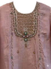 3-Piece Suit Set - Soft Blush Pink / Ensemble Adorned with Delicate Embroidery - LB77