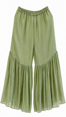3-Piece Gharara Set / Soft Sage Green - LB80