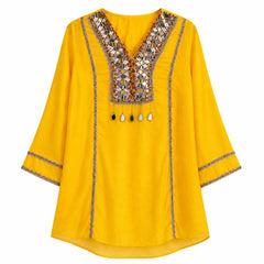 3-Piece Suit Set / Vibrant Mustard Yellow - M 2496