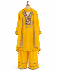 3-Piece Suit Set / Vibrant Mustard Yellow - M 2496