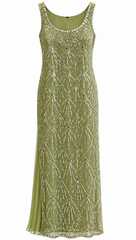 3-Piece Gharara Set / Soft Sage Green - LB80