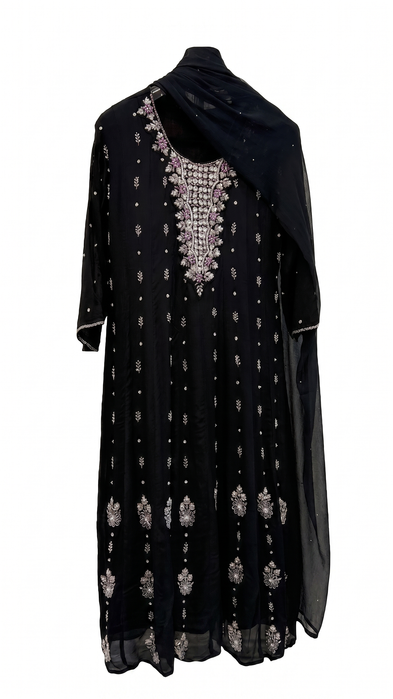 3-Piece Anarkali Set / Classic Midnight Black - F113