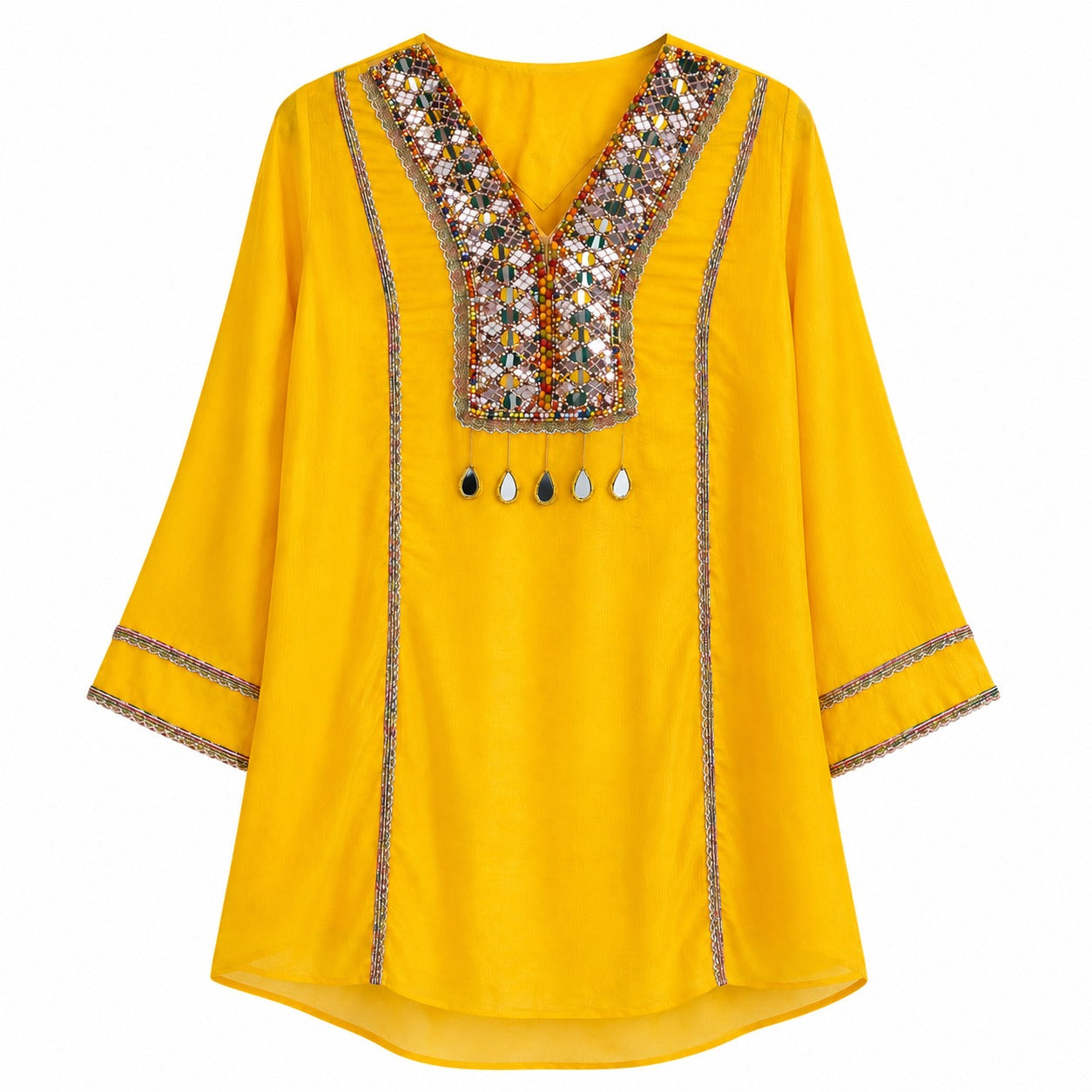 3-Piece Suit Set / Vibrant Mustard Yellow - M 2496