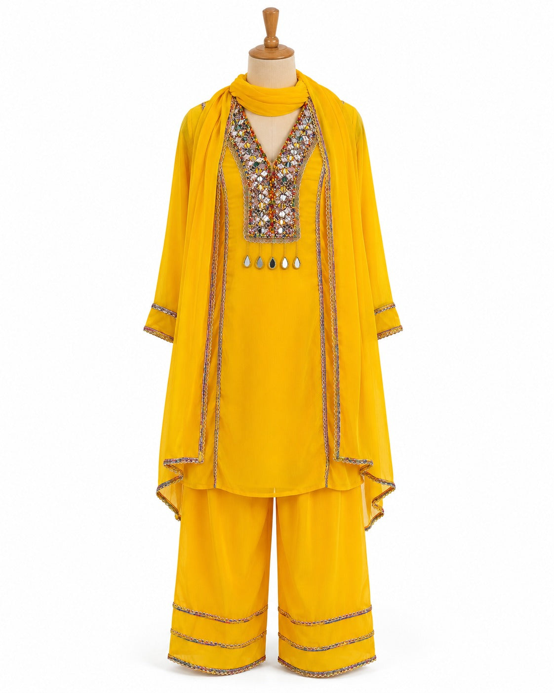 3-Piece Suit Set / Vibrant Mustard Yellow - M 2496