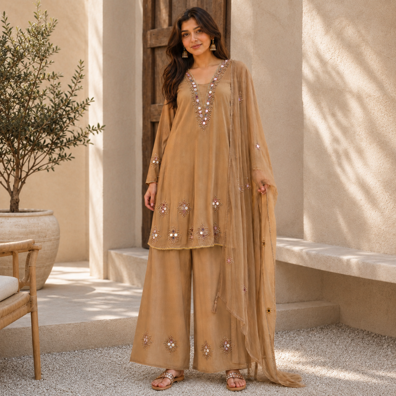 3-Piece Suit Set / Antique Gold - M2495-GLD